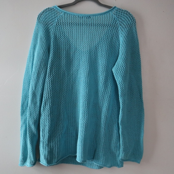 Knit/ Crochet Jessica Bright Blue Top - Picture 3 of 10